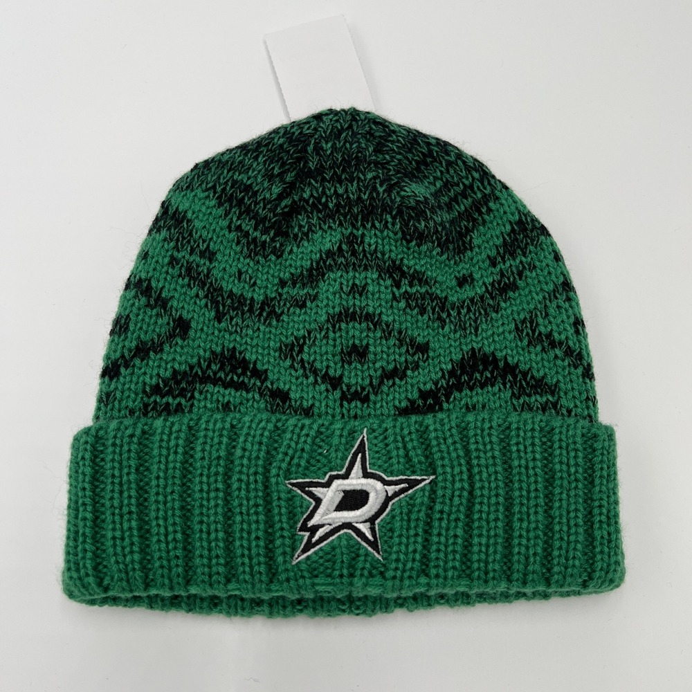 Dallas Stars Adidas Knit Beanie Hat Green Black One Size Fits All